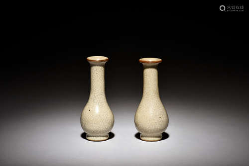 PAIR OF CRACKLEWARE VASES