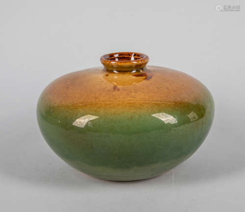 Japanese Art Flambe Glazed Porcelain Vase