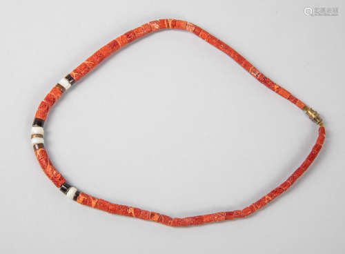 Heishi Coral Like & Shell Necklace