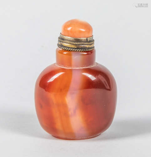 Chinese Cameo Agate Snuff Bottle