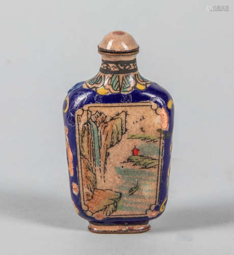 Chinese Enameled on Copper Snuff Bottle