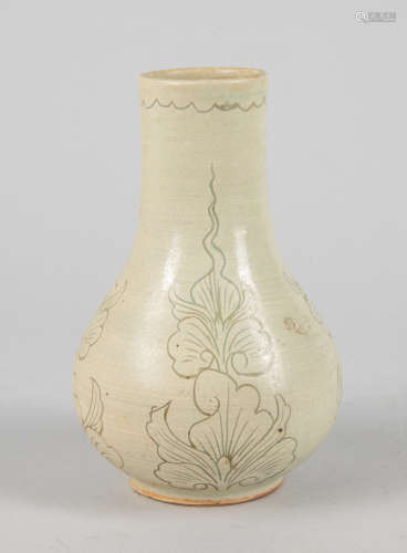 Korean Old Celadon Glazed Porcelain Vase