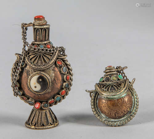 Group of Two Tibetan Snuff Bottles