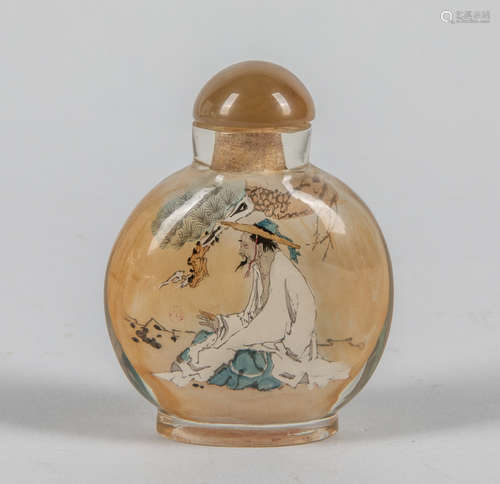 Large Chinese Inside Painting Glass Snuff Bottle