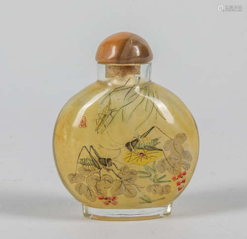 Large Chinese Inside Painting Glass Snuff Bottle