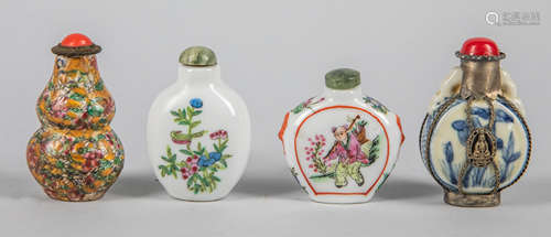 Group of Chinese Porcelain Snuff Bottles