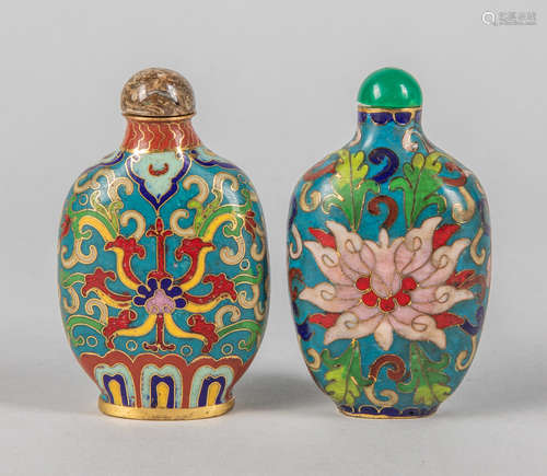 Set of Chinese Cloisonne Snuff Bottles