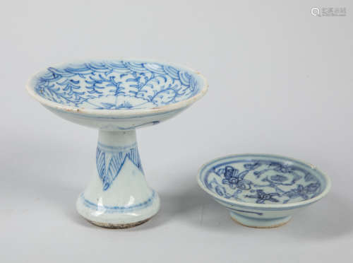 Set Chinese Blue & White Porcelain Wares