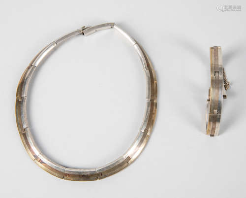 Special Los Castillo Taxco Choker Silver Necklace & Bracelet