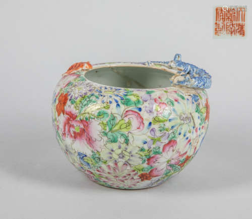 Republic Period Chinese Famille Rose Porcelain Washer