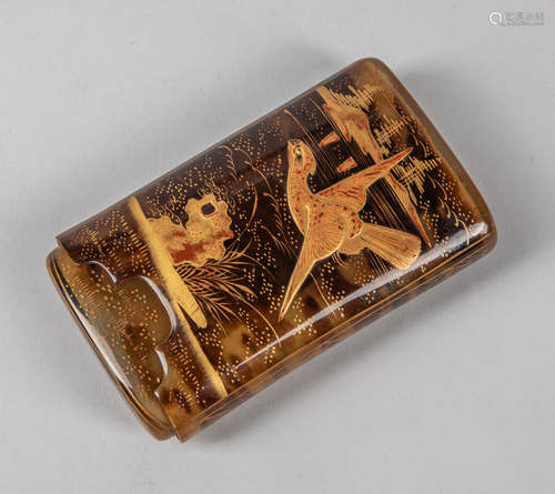 Antique Japanese Meiji Gold on Shell Case