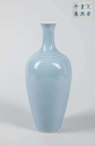 Chinese Blue Glazed Porcelain Vase