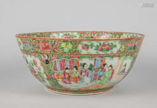 Large Chinese Famille Rose Porcelain Bowl