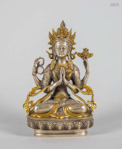 Tibetan Gilt Bronze Buddha