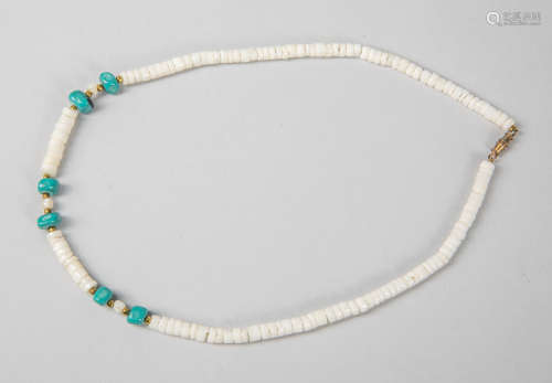 Heishi Shell Turquoise Necklace