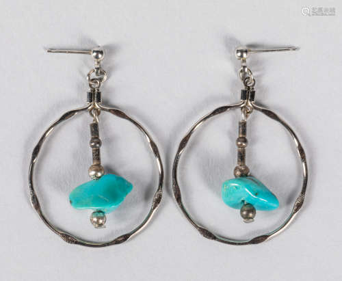 Native American Type Turquoise  Earrings