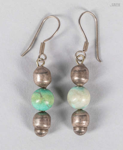 Sterling Turquoise Drop Earrings