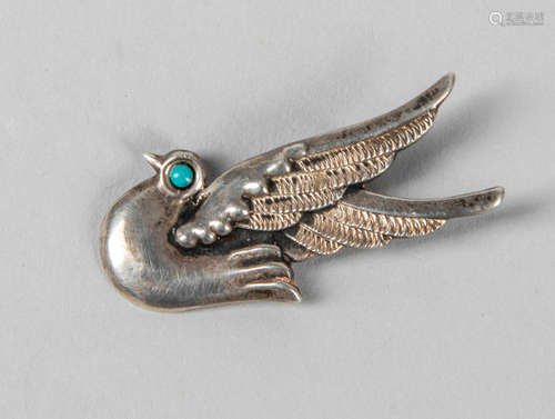 Mexico Sterling Silver Dove Pendant