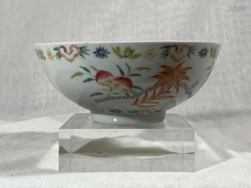 Chinese Porcelain Bowl with Peach