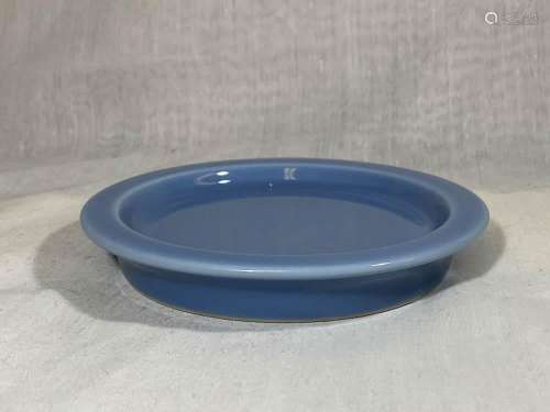 Chinese Sky Blue Dish with Mark