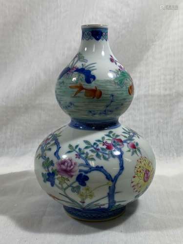 Chinese Double Gourd Porcelain Vase - Doucai