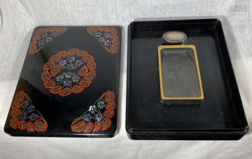 Japanese Writing Box with Mother of Pearl Inlay