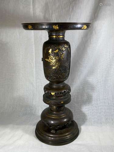 Stunning Japanese Mixed Metal Vase - Samurai