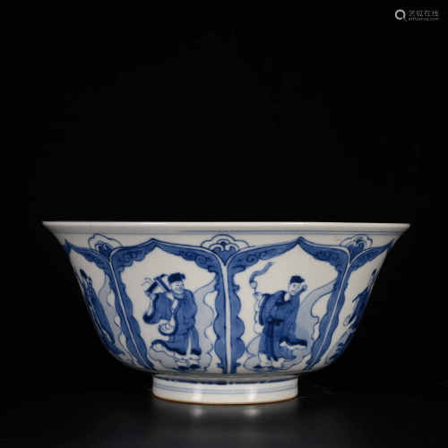 Kangxi of Qing Dynasty            Blue and white bowl