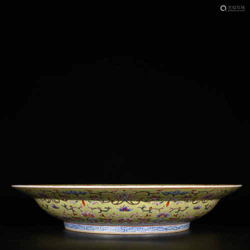 Jiaqing of Qing Dynasty           Pastel folding plate