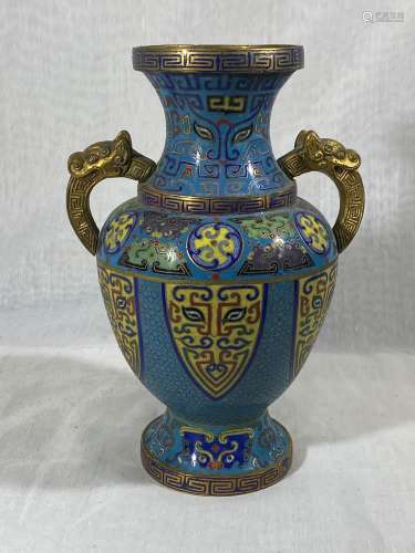 Chinese Cloisonne Vase with Four Character Mark