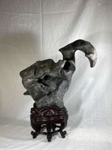 Chinese Scholar Rock on Stand - Goose
