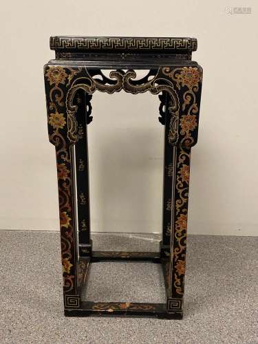 Chinese Lacquer Stand with landscape
