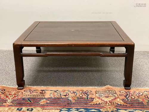 Chinese Hardwood Square Low Coffee Table