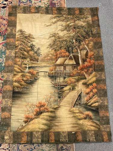 Large Japanese Embroidery Panel - Landscape