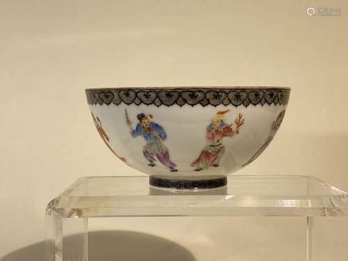 Chinese Eggshell Porcelain with Immortal Scene