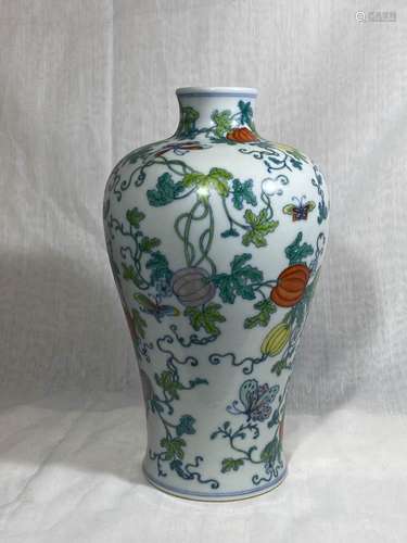 Chinese Porcelain Meiping Vase - Melons