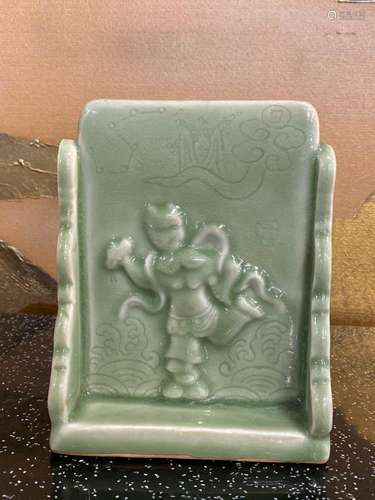 Chinese Celadon Porcelain Scholar Screen