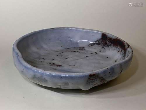 Japanese Studio Pottery Shino Glazed Bowl - White with