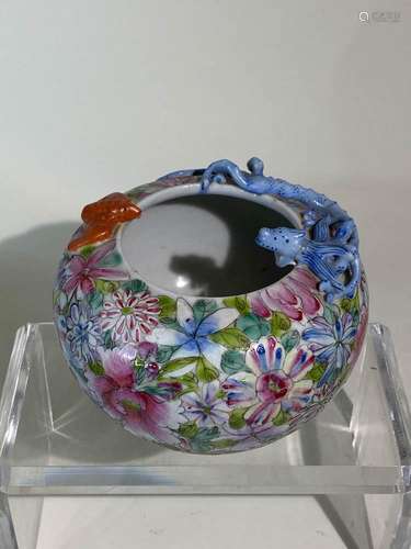 Chinese Porcelain Milifloral Bowl with Dragon