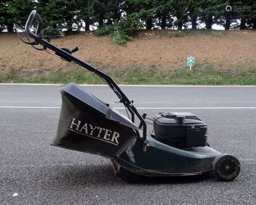 Hayter Harrier 48 rotary lawnmower with Briggs & Stratton Quantum petrol engine and rear roller