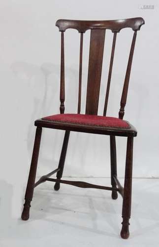 Single mahogany and inlaid bedroom chair