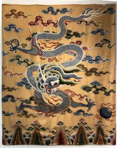 Qing dynasty embroidery dragon