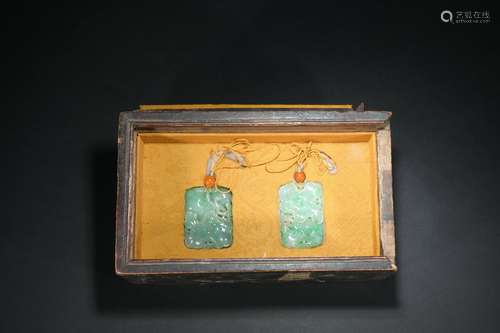 Qing dynasty jade 1*pair