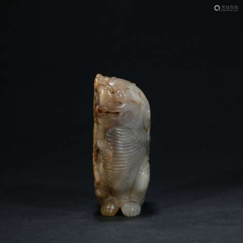 Qing dynasty jade beast ornament