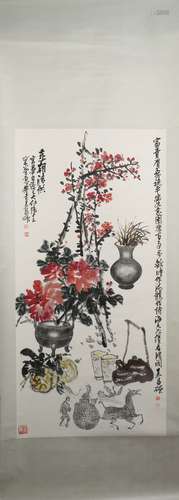 The modern times Wu changshuo's flowers painting