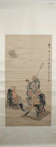 Qing dynasty ShangGuan zhou's arhat painting