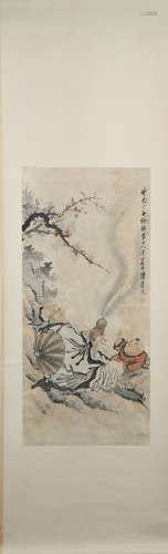 Qing dynasty Chen chongguang's figure painting