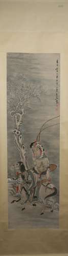 Qing dynasty Wang su's figure painting