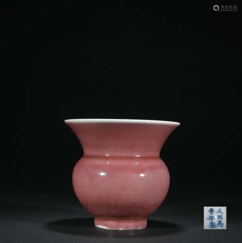 Ming dynasty cowpea red glaze slag hopper