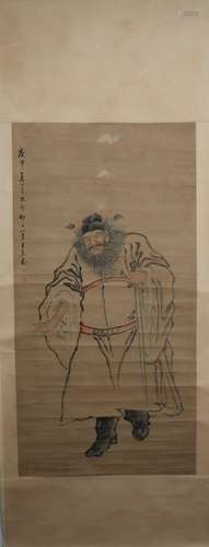 Qing dynasty Wang su's figure painting